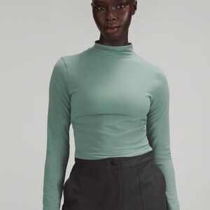 Align Long Sleeve Mock Neck Top in tidewater teal